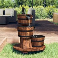 Gartenbrunnen mit Rollen und Pumpe 55x55x80 cm Massivholz Tanne - Vidaxl von VIDAXL