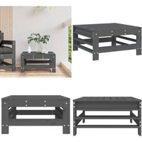Gartenhocker Grau Massivholz Kiefer - Gartenhocker - Holzmöbel - Kiefernholz Möbel - Lounge Set - Gartenlounge - Home & Living Gartenhocker Grau Massivholz Kiefer - Gartenhocker - Holzmöbel - Kiefernholz Möbel - Lounge Set - Gartenlounge - Home & Living von VIDAXL