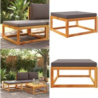 Vidaxl - Gartenhocker mit Kissen 65x65x29 cm Massivholz Akazie - Gartenhocker - Holzstuhl - Akzient Stuhl - Esszimmerstühle - Balkonmöbel - Home & Vidaxl - Gartenhocker mit Kissen 65x65x29 cm Massivholz Akazie - Gartenhocker - Holzstuhl - Akzient Stuhl - Esszimmerstühle - Balkonmöbel - Home & von VIDAXL