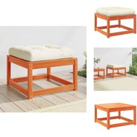 Gartenhocker mit Kissen Wachsbraun Massivholz Kiefer - Gartenhocker - Holzstuhl - Esszimmerstühle - Lounge Möbel - Gartenlounge Gartenhocker mit Kissen Wachsbraun Massivholz Kiefer - Gartenhocker - Holzstuhl - Esszimmerstühle - Lounge Möbel - Gartenlounge von VIDAXL