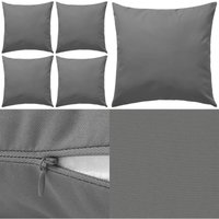 Gartenkissen 4 Stk. 45 x 45 cm Grau - Gartenkissen - Kopfkissen - Home & Living - Grau von VIDAXL