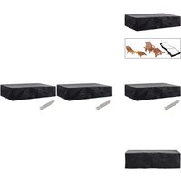 Vidaxl - Gartenliege-Abdeckungen 2 Stk. 8 Ösen 218x77x55 cm - Gartenmöbelschutzhülle - Gartenabdeckung - Sonnenliegenabdeckung - Gartentisch Abdecken von VIDAXL