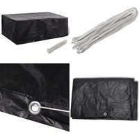 Gartenmöbel-Abdeckung 8 Ösen 200×160×70 cm - Gartenmöbelschutzhülle - Rattan Möbel Abdecken - Gartenbank Abdeckung - Gartentisch Abdeckung von VIDAXL
