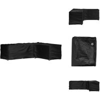 Gartenmöbel-Abdeckung in L-Form 18 Ösen 285x220x80 cm - Gartenmöbelschutzhülle - Rattanmöbel Abdecken - Wetterfest - UV-beständig von VIDAXL