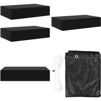 Vidaxl - Gartenmöbel-Abdeckungen 2 Stk. 12 Ösen 325x205x70 cm - Gartenmöbelschutzhülle - Rattan Möbel Abdecken - Gartenbank Abdeckung - Gartentisch von VIDAXL