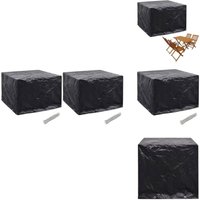 Gartenmöbel-Abdeckungen 2 Stk. 8 Ösen 122x112x98 cm - Gartenmöbel Abdeckung - Gartenmöbel Schutzhülle - UV-Schutz - Wasserfeste Abdeckung von VIDAXL