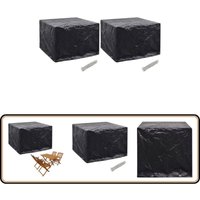 Gartenmöbel-Abdeckungen 2 Stk. 8 Ösen 122x112x98 cm - Gartenmöbel Abdeckung - Gartenmöbel Schutzhülle - UV-Schutz - Wasserfeste Abdeckung von VIDAXL