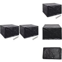 Vidaxl - Gartenmöbel-Abdeckungen 2 Stk. 8 Ösen 135x135x90 cm - Gartenmöbel Abdeckung - Gartenmöbel Schutzhülle - Rattan Möbelschutz - Wetterfeste von VIDAXL