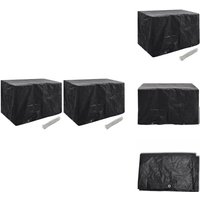 Gartenmöbel-Abdeckungen 2 Stk. 8 Ösen 140x70x90 cm - Gartenmöbel Abdeckung - Gartenmöbel Schutzhülle - Rattan Möbelschutz - Wetterfeste Abdeckung von VIDAXL