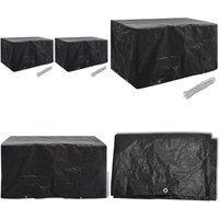 Gartenmöbel-Abdeckungen 2 Stk. 8 Ösen 180x70x90 cm - Gartenmöbel Abdeckung - Gartenmöbel Schutzhülle - UV-Schutz - Wasserfeste Abdeckung von VIDAXL