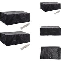 Gartenmöbel-Abdeckungen 2 Stk. 8 Ösen 200x160x70 cm - Gartenmöbel Abdeckung - Gartenmöbel Schutzhülle - Gartenmöbel Abdeckplane - UV-Schutz von VIDAXL