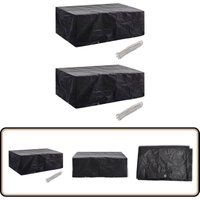 Gartenmöbel-Abdeckungen 2 Stk. 8 Ösen 200x160x70 cm - Gartenmöbel Abdeckung - Gartenmöbel Schutzhülle - Gartenmöbel Abdeckplane - UV-Schutz von VIDAXL