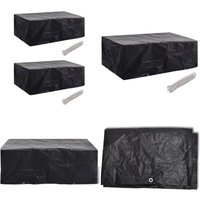 Gartenmöbel-Abdeckungen 2 Stk. 8 Ösen 200x160x70 cm - Gartenmöbel Abdeckung - Gartenmöbel Schutzhülle - Gartenmöbel Abdeckplane - UV-Schutz von VIDAXL