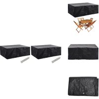 Gartenmöbel-Abdeckungen 2 Stk. 8 Ösen 242x162x100 cm - Gartenmöbel Abdeckung - Gartenmöbel Schutzhülle - Gartenmöbel Abdeckplanen - UV-Schutz von VIDAXL