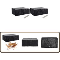 Gartenmöbel-Abdeckungen 2 Stk. 8 Ösen 242x162x100 cm - Gartenmöbel Abdeckung - Gartenmöbel Schutzhülle - Gartenmöbel Abdeckplanen - UV-Schutz von VIDAXL