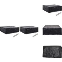 Gartenmöbel-Abdeckungen 2 Stk. 8 Ösen 250x210x90 cm - Gartenmöbel Abdeckung - Gartenmöbel Schutzhülle - Gartenmöbel Abdeckplane - Gartenmöbel von VIDAXL