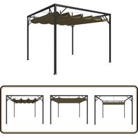 Gartenpavillon mit Ausziehbarem Dach 3x3 m Taupe 180 g/m² - Pavillon - Gartenpavillon - Sonnensegel - Outdoor Möbel - Gartendekoration Gartenpavillon mit Ausziehbarem Dach 3x3 m Taupe 180 g/m² - Pavillon - Gartenpavillon - Sonnensegel - Outdoor Möbel - Gartendekoration von VIDAXL