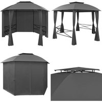 Gartenpavillon mit Vorhängen Sechseckig 360x265 cm - Gartenpavillon - Partyzelt - Outdoor Möbel - Sommerhaus - Terrasse - Home & Living Gartenpavillon mit Vorhängen Sechseckig 360x265 cm - Gartenpavillon - Partyzelt - Outdoor Möbel - Sommerhaus - Terrasse - Home & Living von VIDAXL