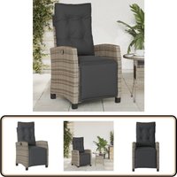 Vidaxl - Gartensessel mit Fußteil Verstellbar Grau Poly Rattan - Gartenstuhl - Relaxsessel - Outdoor Möbel - Gartenmöbel - Lounge Sessel Vidaxl - Gartensessel mit Fußteil Verstellbar Grau Poly Rattan - Gartenstuhl - Relaxsessel - Outdoor Möbel - Gartenmöbel - Lounge Sessel von VIDAXL