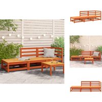 Vidaxl - Gartensofa mit Fußhocker 2-Sitzer Wachsbraun Massivholz Kiefer - Gartenmöbel - Holzsessel - Esszimmergarnitur - Terrassenmöbeln - Lounge Set Vidaxl - Gartensofa mit Fußhocker 2-Sitzer Wachsbraun Massivholz Kiefer - Gartenmöbel - Holzsessel - Esszimmergarnitur - Terrassenmöbeln - Lounge Set von VIDAXL