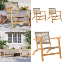 Vidaxl - Gartenstühle 2 Stk. Beige Poly Rattan und Akazienholz - Gartenstühle - Outdoor Furniture - Rattan Gartenmöbel - Gartenmöbel Set Vidaxl - Gartenstühle 2 Stk. Beige Poly Rattan und Akazienholz - Gartenstühle - Outdoor Furniture - Rattan Gartenmöbel - Gartenmöbel Set von VIDAXL