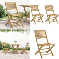 Gartenstühle 2 Stk. Klappbar 48,5x61,5x87 cm Massivholz Akazie - Gartensaßsessel - Gartenmöbel - Holz Gartenstuhl - Akzient Stuhl - Outdoor Möbel von VIDAXL