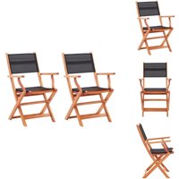 Vidaxl - Gartenstühle 2 Stk. Klappbar Massivholz Eukalyptus & Textilene - Gartensessel - Klappstuhl - Gartenmöbel - Esszimmerstuhl - Balkonmöbel Vidaxl - Gartenstühle 2 Stk. Klappbar Massivholz Eukalyptus & Textilene - Gartensessel - Klappstuhl - Gartenmöbel - Esszimmerstuhl - Balkonmöbel von VIDAXL