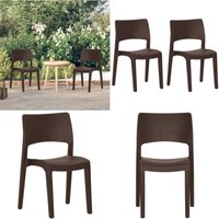 Vidaxl - Gartenstühle 2 Stk. Mokka Polypropylen - Gartensaßsessel - Gartenstühle - Balkonmöbel - Outdoor Möbel - Terrasse Möbeln - Home & Living von VIDAXL