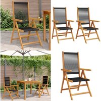 Vidaxl - Gartenstühle 2 Stk. Schwarz Massivholz Akazie und Polypropylen - Gartenstühle - Holz Gartenmöbel - Akzidenzholzmöbel - Gartenmöbel Schwarz Vidaxl - Gartenstühle 2 Stk. Schwarz Massivholz Akazie und Polypropylen - Gartenstühle - Holz Gartenmöbel - Akzidenzholzmöbel - Gartenmöbel Schwarz von VIDAXL