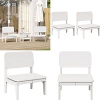 Vidaxl - Gartenstühle 2 Stk. Weiß 60x52,5x72 cm Massivholz Kiefer Vidaxl - Gartenstühle 2 Stk. Weiß 60x52,5x72 cm Massivholz Kiefer von VIDAXL