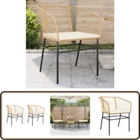 Gartenstühle 2 Stk. mit Kissen Braun Poly Rattan - Gartenstühle - Outdoormöbel - Rattan Gartenmöbel - Gartenlounge - Balkonmöbel Gartenstühle 2 Stk. mit Kissen Braun Poly Rattan - Gartenstühle - Outdoormöbel - Rattan Gartenmöbel - Gartenlounge - Balkonmöbel von VIDAXL