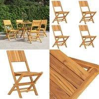 Gartenstühle 4 Stk. Klappbar 47x61x90 cm Massivholz Teak - Holz Gartenstuhl - Gartenmöbeln - Outdoor Möbel - Teakholzmöbel - Klappbarer Stuhl - Home von VIDAXL