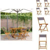 Gartenstühle 4 Stk. Klappbar Anthrazit Stoff und Massivholz - Klappstuhl - Gartenstuhl - Esszimmerstuhl - Outdoor Möbel - Terrassentisch Gartenstühle 4 Stk. Klappbar Anthrazit Stoff und Massivholz - Klappstuhl - Gartenstuhl - Esszimmerstuhl - Outdoor Möbel - Terrassentisch von VIDAXL