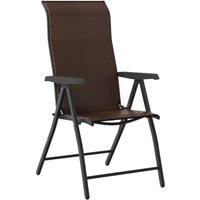 Vidaxl - Gartenstühle 8 Stk. Klappbar Braun Poly Rattan von VIDAXL