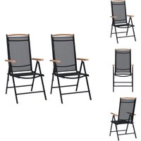 Vidaxl - Gartenstühle Klappbar 2 Stk. Aluminium und Textilene Schwarz - Gartenstühle - Klappstühle - Balkonmöbel - Terrassenmöbel - Esszimmerstühle Vidaxl - Gartenstühle Klappbar 2 Stk. Aluminium und Textilene Schwarz - Gartenstühle - Klappstühle - Balkonmöbel - Terrassenmöbel - Esszimmerstühle von VIDAXL