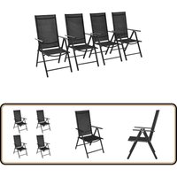 Gartenstühle Klappbar 4 Stk. Aluminium und Textilene Schwarz - Gartensaßsessel - Gartenstühle Klappbar - Outdoor Möbel - Aluminium Gartenstühle Gartenstühle Klappbar 4 Stk. Aluminium und Textilene Schwarz - Gartensaßsessel - Gartenstühle Klappbar - Outdoor Möbel - Aluminium Gartenstühle von VIDAXL