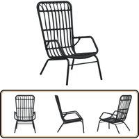 Vidaxl - Gartenstuhl Poly Rattan Schwarz - Gartenstuhl - Polyrattan - Esszimmerstuhl - Balkonmöbel - Terrassentisch Vidaxl - Gartenstuhl Poly Rattan Schwarz - Gartenstuhl - Polyrattan - Esszimmerstuhl - Balkonmöbel - Terrassentisch von VIDAXL