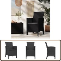 Gartenstuhl mit Kissen pp Rattan Graphitgrau - Gartenstuhl - Sitzmöbel - Gartenmöbel - Rattan Optik - Polypropylen Gartenstuhl mit Kissen pp Rattan Graphitgrau - Gartenstuhl - Sitzmöbel - Gartenmöbel - Rattan Optik - Polypropylen von VIDAXL