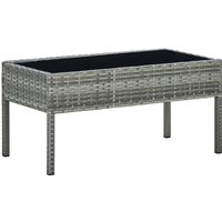 Gartentisch Grau 75x40x37 cm Poly Rattan - Vidaxl von VIDAXL
