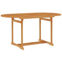 Gartentisch,Terrassentisch 150x90x75 cm Teak Massivholz vidaXL von BONNEVIE