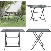 Gartentisch 80x80x72 cm Streckmetall Anthrazit - Gartentisch - Metalltisch - Esstisch Im Freien - Terrassen Tisch - Anthrazit - Home & Living von VIDAXL