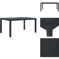 Vidaxl - Gartentisch Anthrazit 150x90x72 cm Kunststoff Rattan-Optik - Gartentisch - Rattan Optik - Kunststoffe Möbel - Gartenmöbel - Outdoor Tisch Vidaxl - Gartentisch Anthrazit 150x90x72 cm Kunststoff Rattan-Optik - Gartentisch - Rattan Optik - Kunststoffe Möbel - Gartenmöbel - Outdoor Tisch von VIDAXL