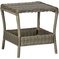 Gartentisch,Terrassentisch Braun 45x45x46,5 cm Poly Rattan vidaXL von BONNEVIE