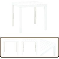 Gartentisch Weiß 78x78x72 cm Kunststoff - Gartenstuhl - Outdoor Möbel - Plastiktisch - Weißer Tisch - Balkontisch Gartentisch Weiß 78x78x72 cm Kunststoff - Gartenstuhl - Outdoor Möbel - Plastiktisch - Weißer Tisch - Balkontisch von VIDAXL