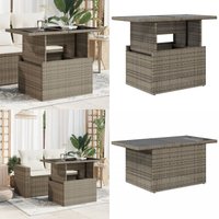Gartentisch mit Glasplatte Grau 100x55x73 cm Poly Rattan - Gartentisch - Esstisch - Terrassenmöbel - Gartenmöbel - Rattan Tisch - Home & Living Gartentisch mit Glasplatte Grau 100x55x73 cm Poly Rattan - Gartentisch - Esstisch - Terrassenmöbel - Gartenmöbel - Rattan Tisch - Home & Living von VIDAXL