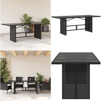 Gartentisch mit Glasplatte Schwarz 190x80x74 cm Poly Rattan - Gartentisch - Esstisch - Outdoortisch - Terrassenmöbel - Gartenmöbel - Home & Living Gartentisch mit Glasplatte Schwarz 190x80x74 cm Poly Rattan - Gartentisch - Esstisch - Outdoortisch - Terrassenmöbel - Gartenmöbel - Home & Living von VIDAXL