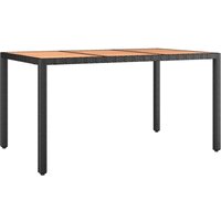 Gartentisch mit Holzplatte Schwarz Poly Rattan & Akazienholz Vidaxl Gartentisch mit Holzplatte Schwarz Poly Rattan & Akazienholz Vidaxl von VIDAXL