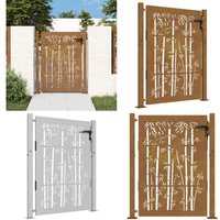 Vidaxl - Gartentor 105x130 cm Cortenstahl Bambus-Design - Cortenstahl Gartenzaun - Metalltor - Gartentor - Rustikales Gartenelement - Designer von VIDAXL