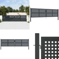 Vidaxl - Gartentor Anthrazit 400x125 cm Stahl - Gartentor - Metalltor - Stahltür - Zaun - Einfahrtstor - Home & Living von VIDAXL