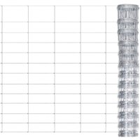 Gartenzaun Verzinkter Stahl 50x1,25 m Silbern vidaXL277768 von BONNEVIE